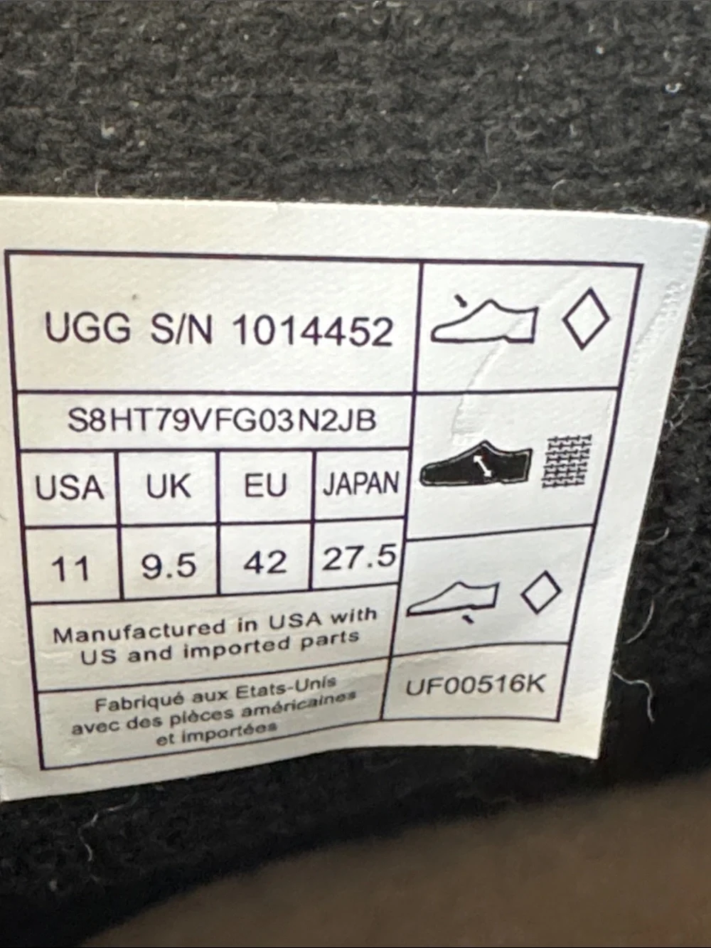 UGG Women's Black Glossy Rain Boots